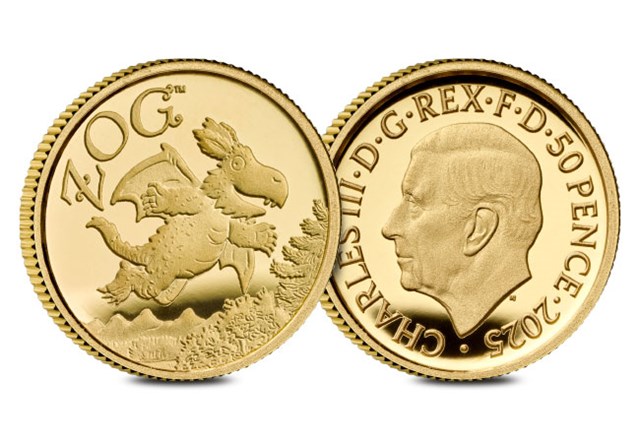 2025 UK Zog BU Silver Gold 50P Product Images 10