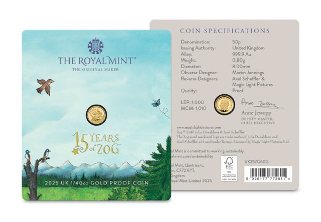 2025 UK Zog BU Silver Gold 50P Product Images 11