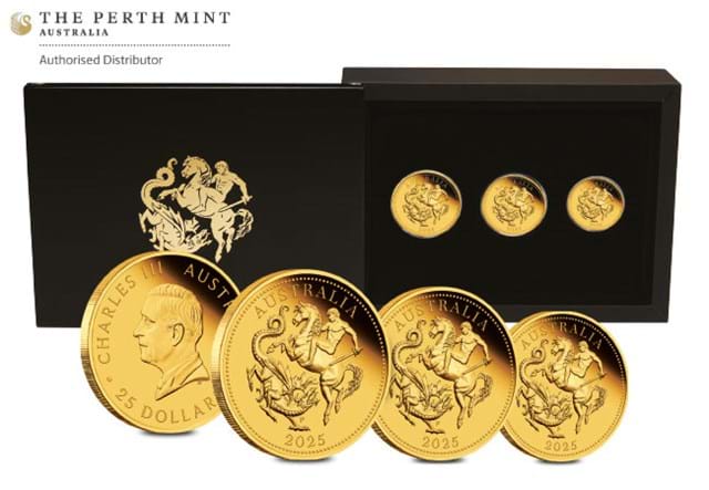 2025 Perth Mint Sov 3 Coin Set Whole Product Plain Background