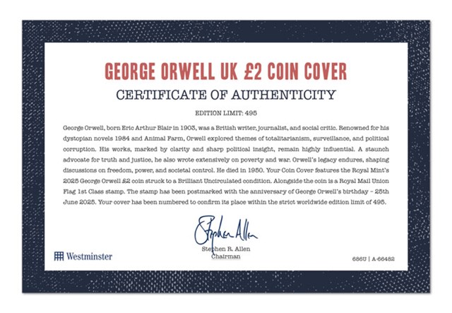 George Orwell BU £2 Cover CL 3