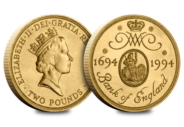 1994 Bank Of England £2 Obv Rev