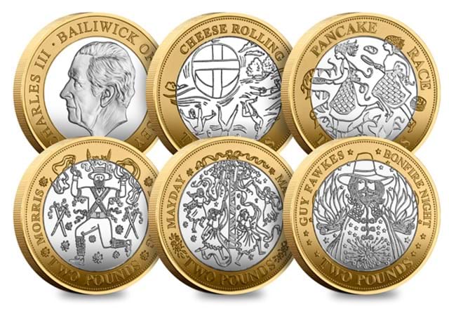 2025 British Customs Silver £2 Set ALL REV (With Obv)