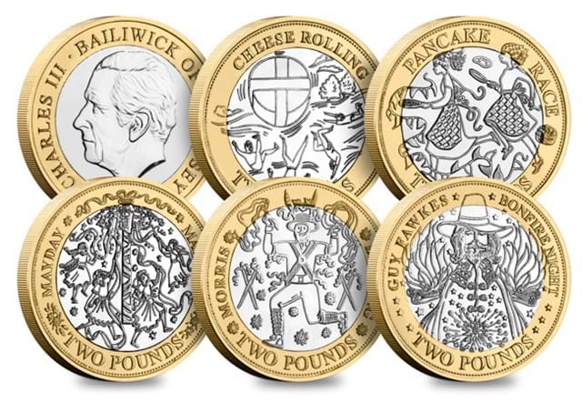 2025 British Customs BU £2 Set All Rev (With Obv)