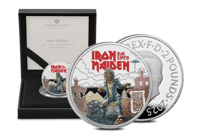 2025 UK Iron Maiden BU Silver 1Oz 5Oz £5 Coin Product Images 8
