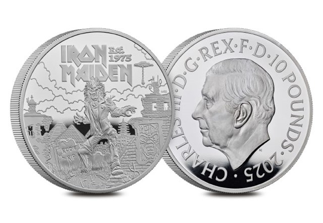 2025 UK Iron Maiden BU Silver 1Oz 5Oz £5 Coin Product Images 9