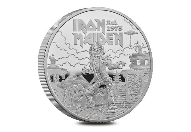 2025 UK Iron Maiden BU Silver 1Oz 5Oz £5 Coin Product Images 10