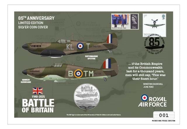 2025 Battle Of Britain 85Th Anniversary RAF Silver £5 PNC Cover Product Images 1