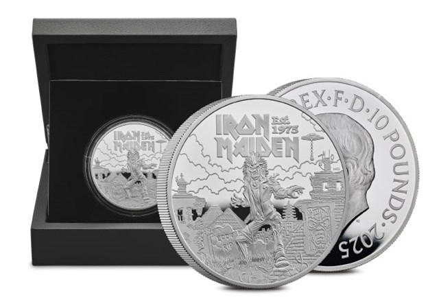 2025 UK Iron Maiden BU Silver 1Oz 5Oz £5 Coin Product Images 13