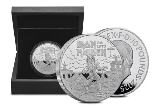 2025 UK Iron Maiden BU Silver 1Oz 5Oz £5 Coin Product Images 13
