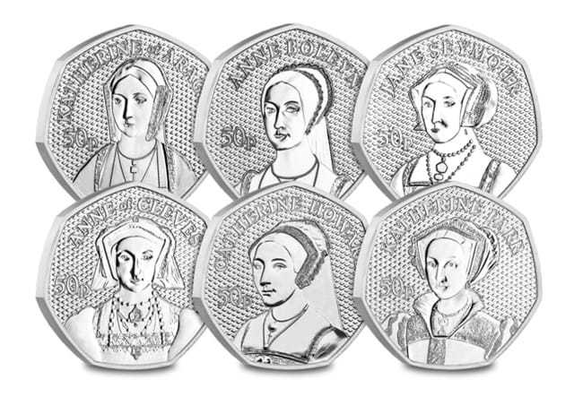 Henry VIII Wives BU 50P Set All Rev