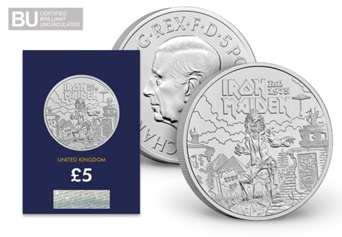 AT Iron Maiden 5 Pound Coin Images 1