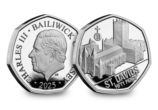 Cathedrals Silver 50P Set St. Davids OBV REV