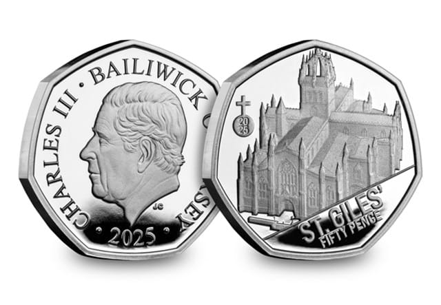 Cathedrals Silver 50P Set St. Giles OBV REV
