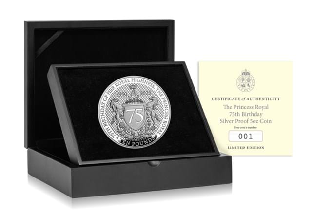 Princess Anne 75Th Silver 5Oz Box Shot