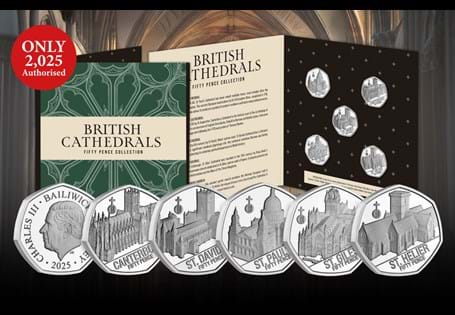 Introducing the 2025 British Cathedrals 50p Collection. Featuring FIVE Brilliant Uncirculated 50p Coins