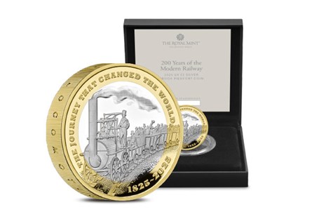 This Silver Piedfort UK £2 coin marks the 200th anniversary of the modern railway. Comes in official Royal Mint packaging.