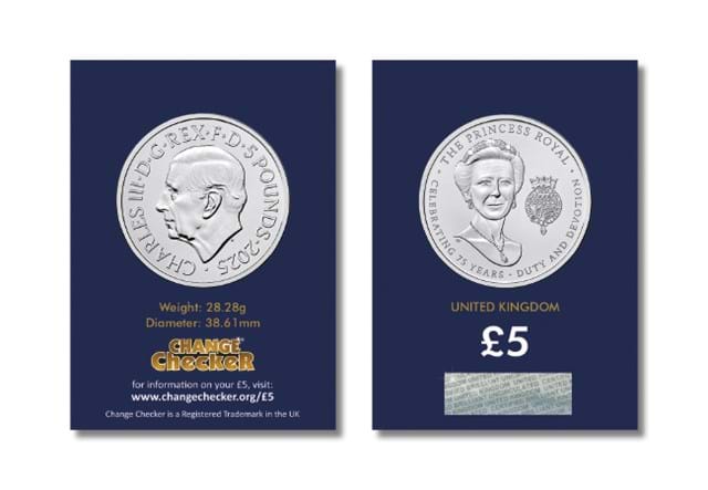 2025 UK 75Th Birthday Of Princess Anne £5 Change Checker Digital Assets (DY) 4