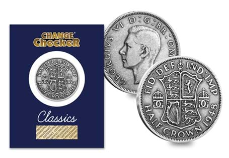 Official 1948 Half-crown struck during the year King Charles III was born. It has been specially encapsulated in official Change Checker Classics packaging to preserve for generations to come.