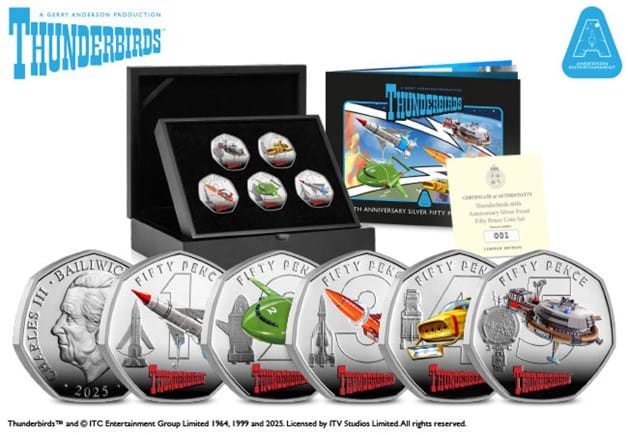 The Thunderbirds Silver 50p Collection
