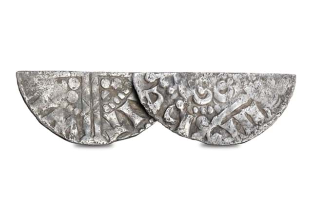Medieval Silver Half Penny Obv Rev