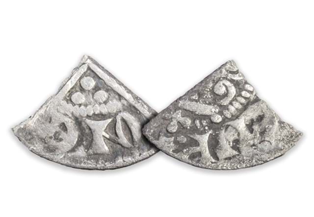 Medieval Silver Quarter Penny Obv Rev