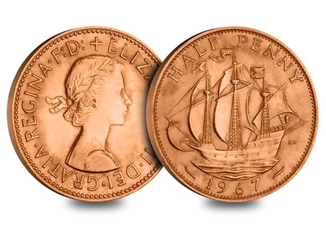 1967 Half Penny Obv Rev