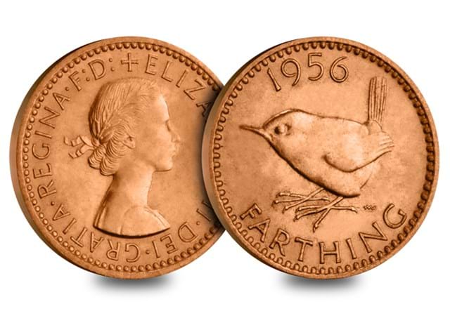 1956 Farthing Obv Rev