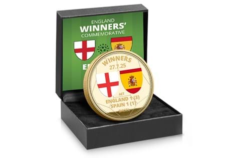 England win back-to-back European Championships! Celebrate with the 2025 Winners’ Medal — gold-plated, limited to 9,995.