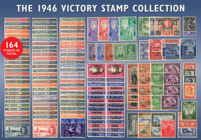1946 Victory Stamp Collection 164 Stamps Image