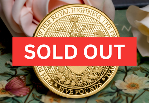 The Princess Anne Gold £5 Coin 75Th Birthday Sold Out