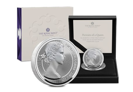 This UK 2026 Silver Piedfort £5 features the inaugural definitive portrait of Queen Elizabeth II designed by Mary Gillick. Comes in official Royal Mint packaging.