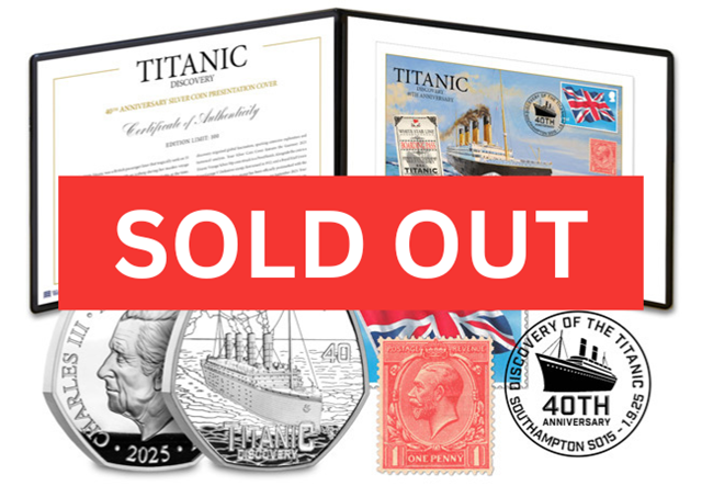Titanic Silver Proof 50P Cover Sold Out