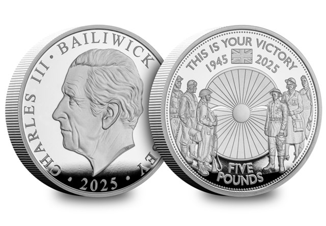 2025 RBL Poppy Silver Piedfort £5 Obv Rev