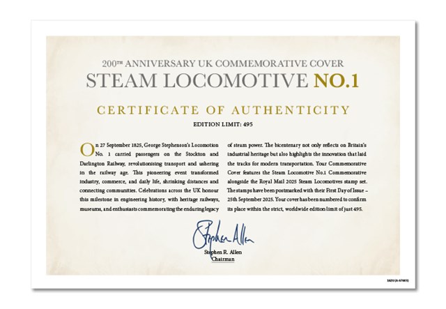 First Passenger Railway Heptagonal Stamp Cover Product Page Images (DY) 3