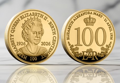 This medal has been issued to mark the Centenary of Queen Elizabeth II. Struck to Brilliant Uncirculated finish, featuring a brand new portrait of Her Majesty and finished with 24 Carat Gold plating.