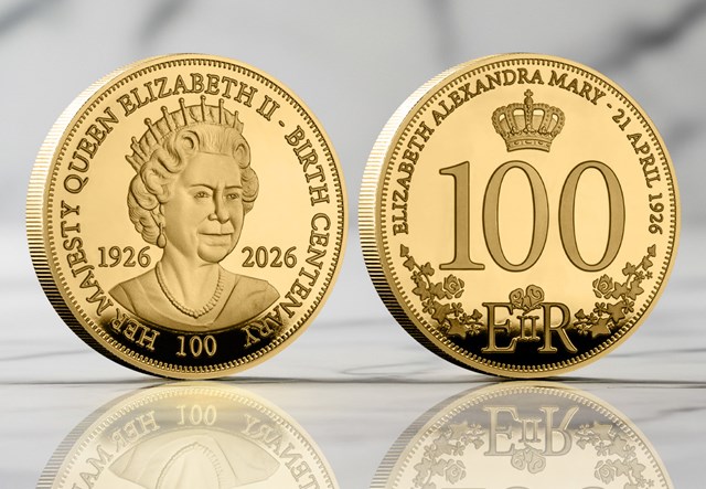 QEII Centenary Commemorative OBV REV On Marble