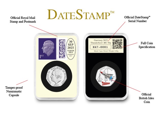 2025 Datestamp Thunderbirds 50P Set Web Images (DY) 2