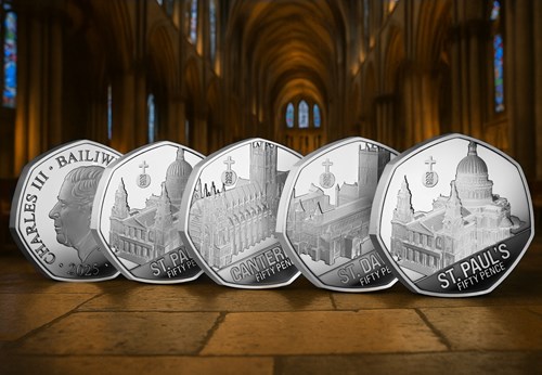PB Cathedrals Silver 50P Set Lifestyle 1