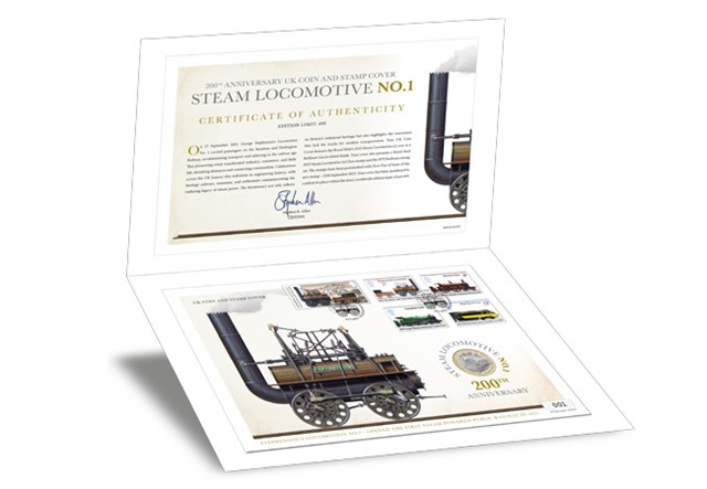 Steam Locomotive UK £2 Cover Product Images CL 5