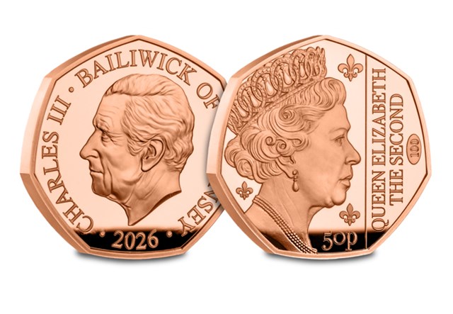 2026 QEII 100 GOLD 50P Set Queen Elizabeth The Second Obv Rev