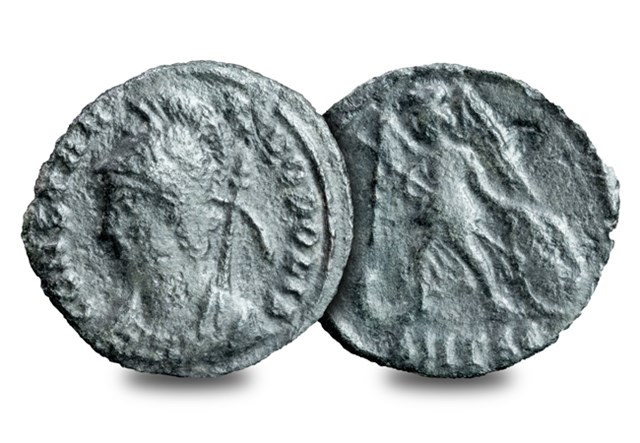 1 Follis Bust Of Constantinopolis Obv Rev