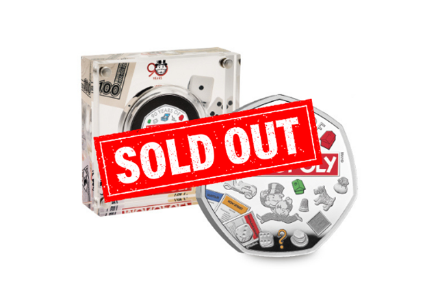 Sold Out Monopoly Silver Proof 50P