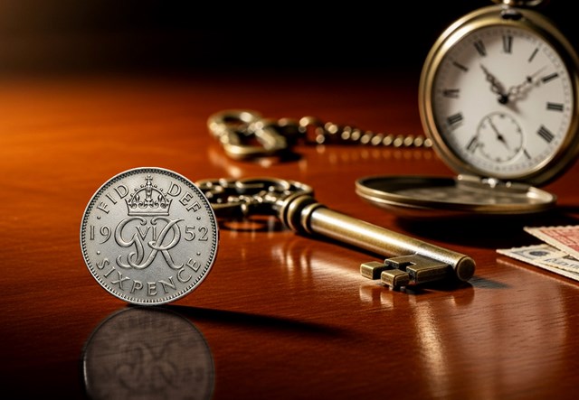 1952 George VI Sixpence Lifestyle Image