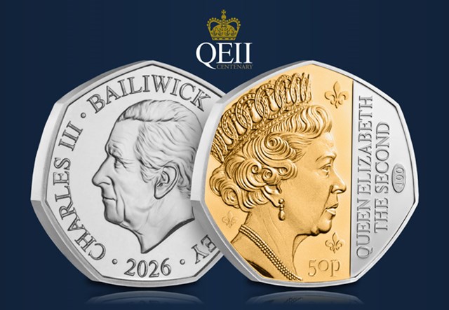 2026 GUE QEII 50P With Gold Ink (Booking On To Dual Plated 50P Collection) Digital Campaign 4