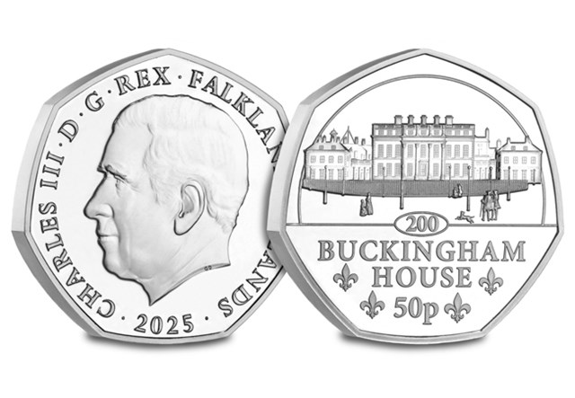 Buckingham Palace BU 50P Set Buckingham Palace Obv Rev