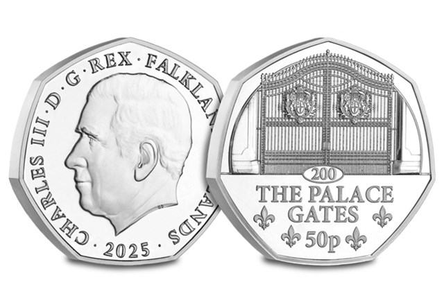 Buckingham Palace BU 50P Set The Palace Gates Obv Rev