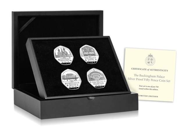 Buckingham Palace Silver 50P Set Box Shot