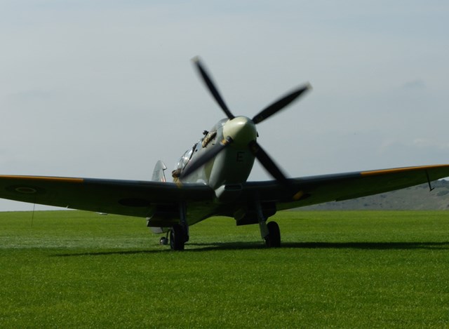 Battle Of Britain Spitfire Preparing For Take Off