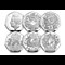 Folklore Silver 50P Set All Rev (With Obv)