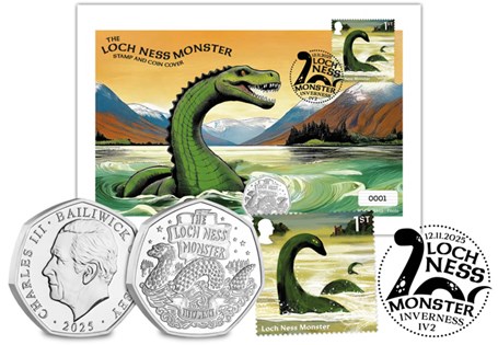 As rare as Nessie herself, ONLY 1,162 collectors can own the Official Loch Ness Monster 50p Coin Cover - featuring the WORLD'S FIRST Loch Ness Monster 50p Coin and a NEW Royal Mail 1st Class Stamp. 